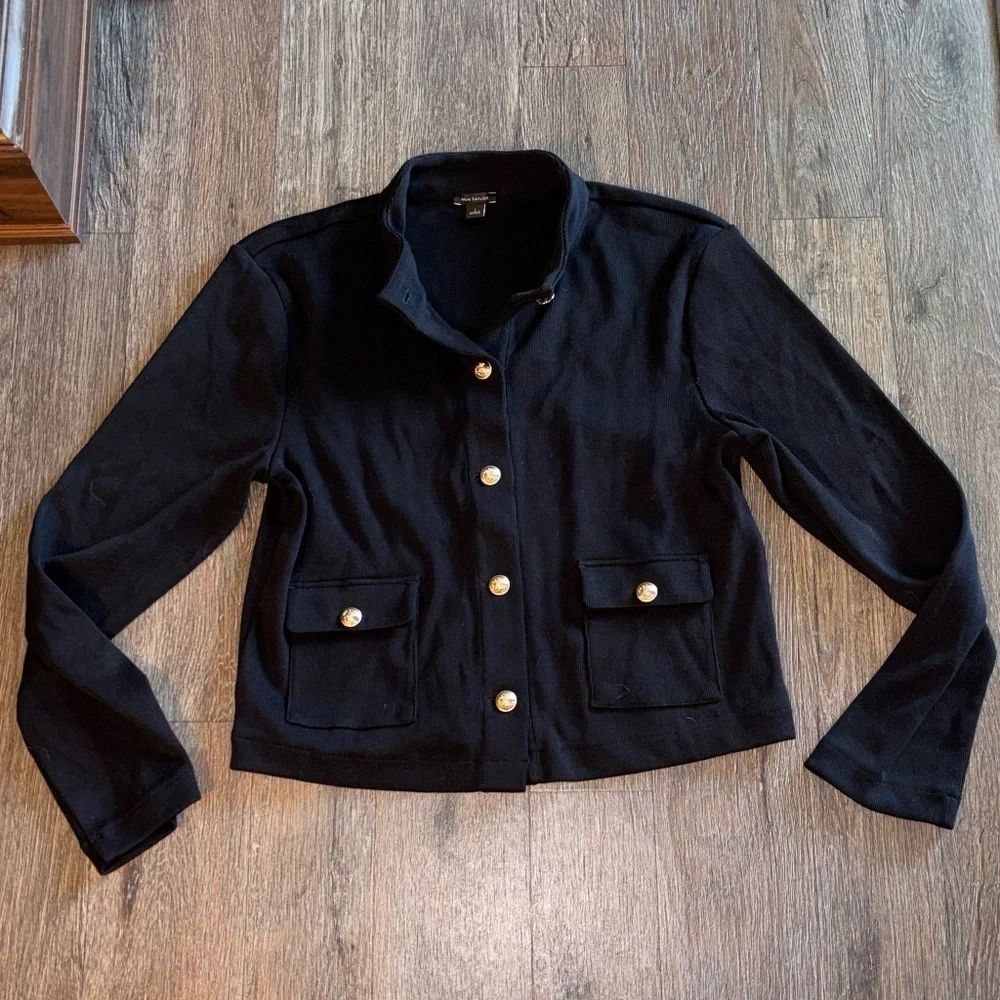 NWOT Ann Taylor 💯 Cotton Lightweight Button-up Jacket Sz Large